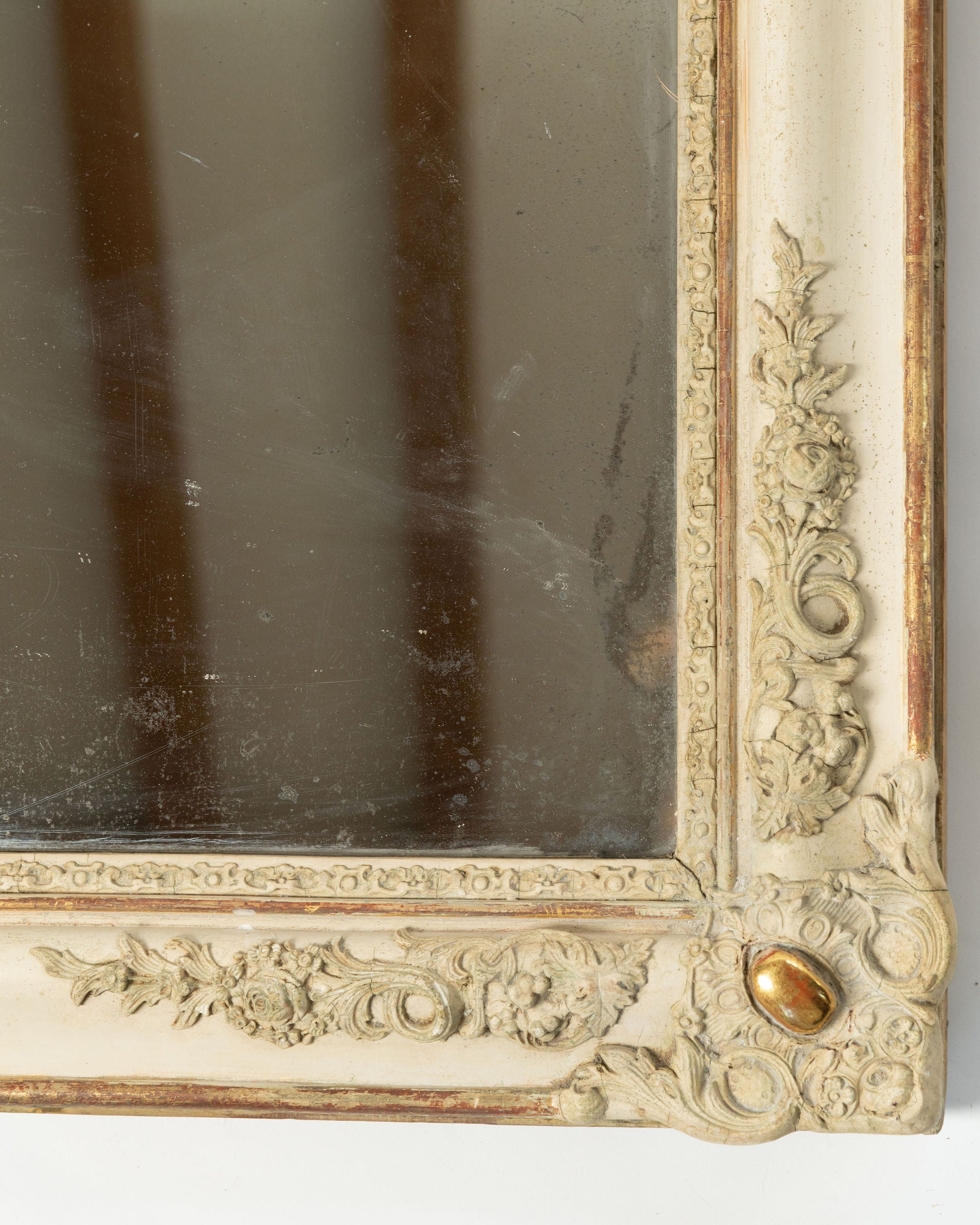 Antique 19th Century French painted mercury mirror