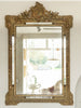 Antique 19th Century French Gilt Crested Mirror with Venetian mirror panels