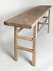 Bleached rustic chinese elm console table