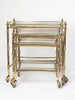 Mid Century Brass and Glass Nesting drinks trolleys