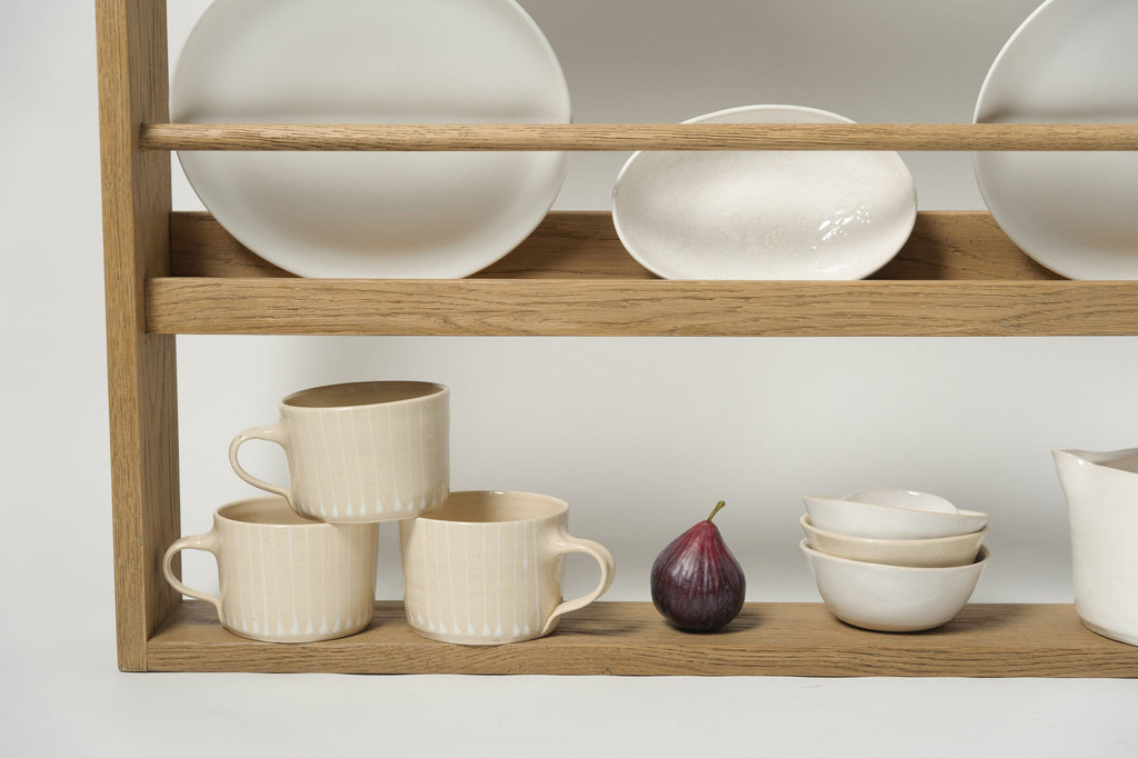 Handcrafted Oak Plate Rack