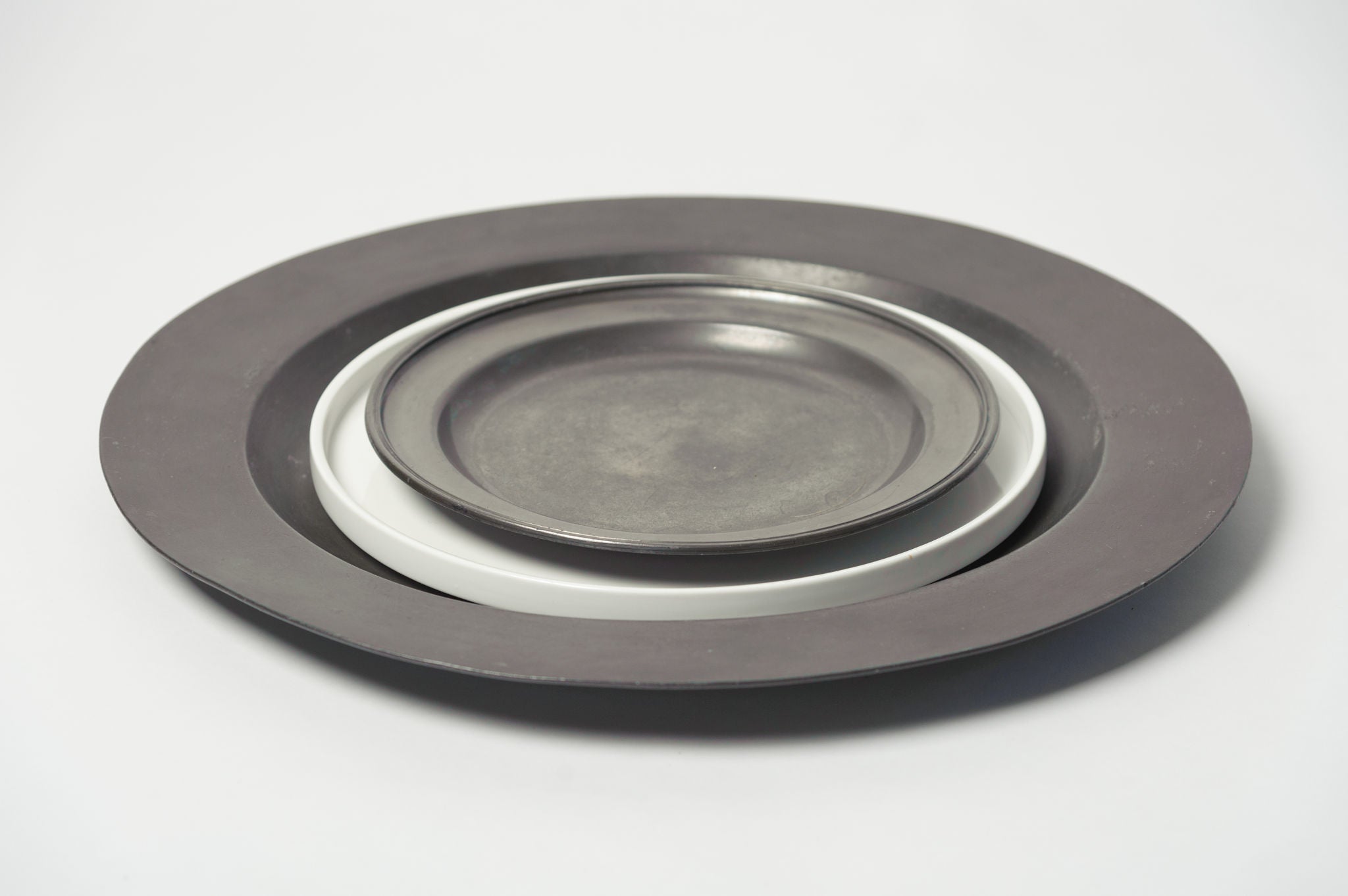 Antique Pewter Charger 42cm