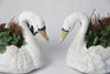 Pair Vintage French Swan Planters