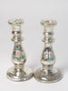 Pair antique French Mercury glass candlesticks