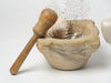 Antique 18th Century French Mortars with Wooden Pestles