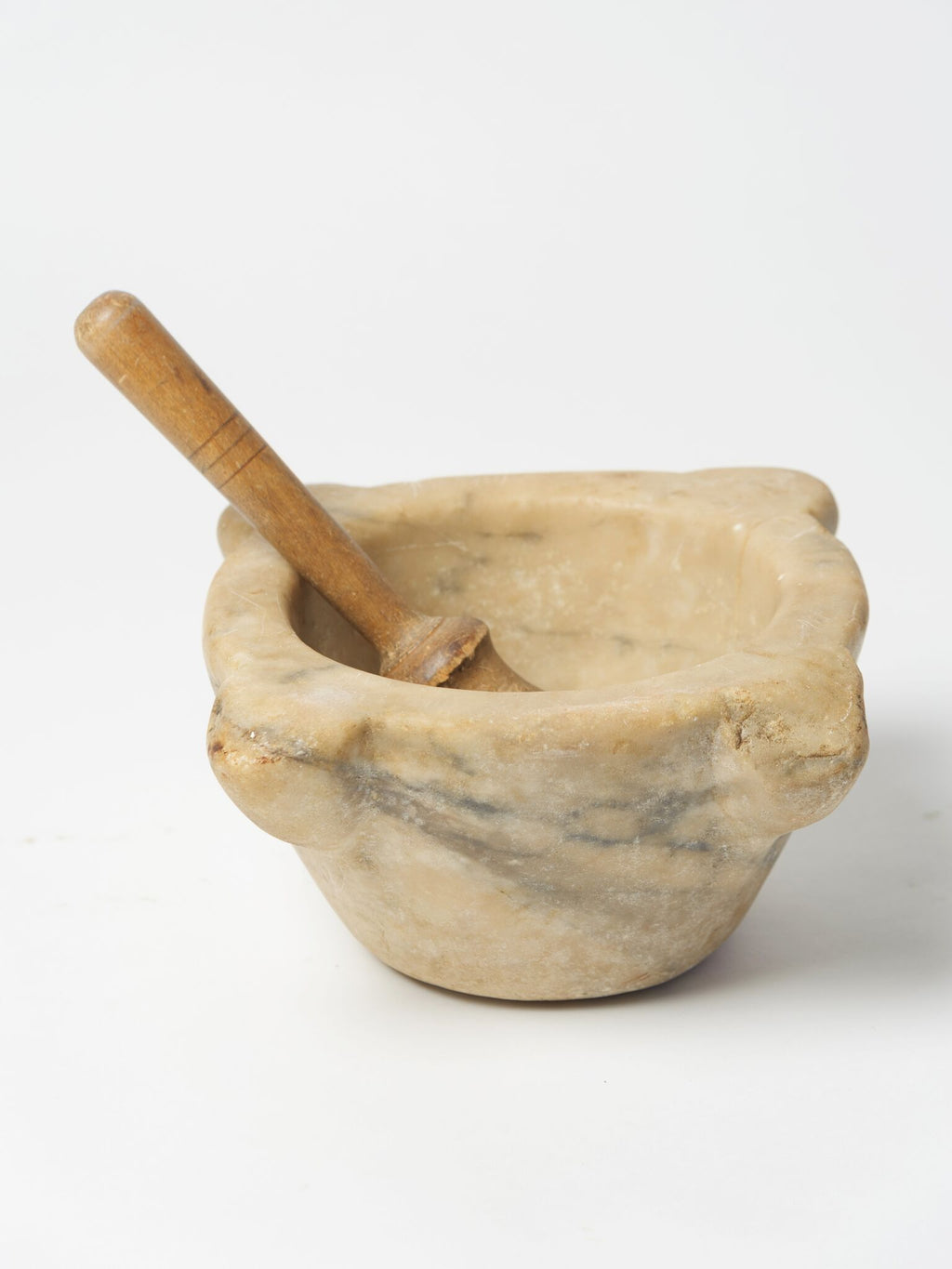 Antique 18th Century French Mortars with Wooden Pestles