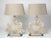 Beautiful Pair Wooden Table Lamps by Les Comptoirs du Sud