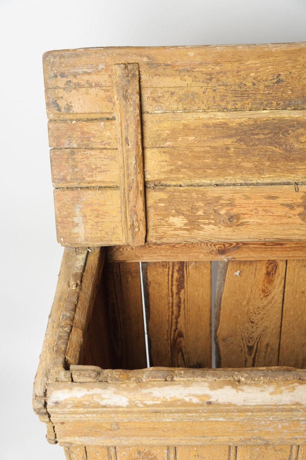 Antique Swedish Log Bin with original Paint