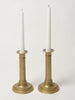 Pair Antique Swedish Brass push up Candlesticks