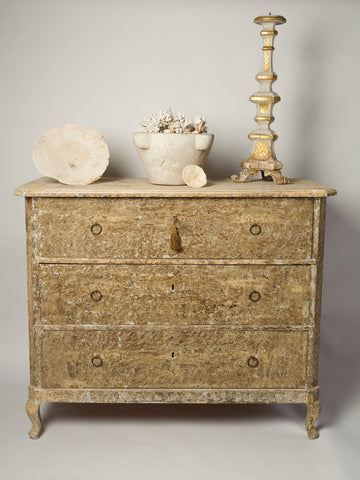 Antique Swedish Dry Scraped Chest of Drawers