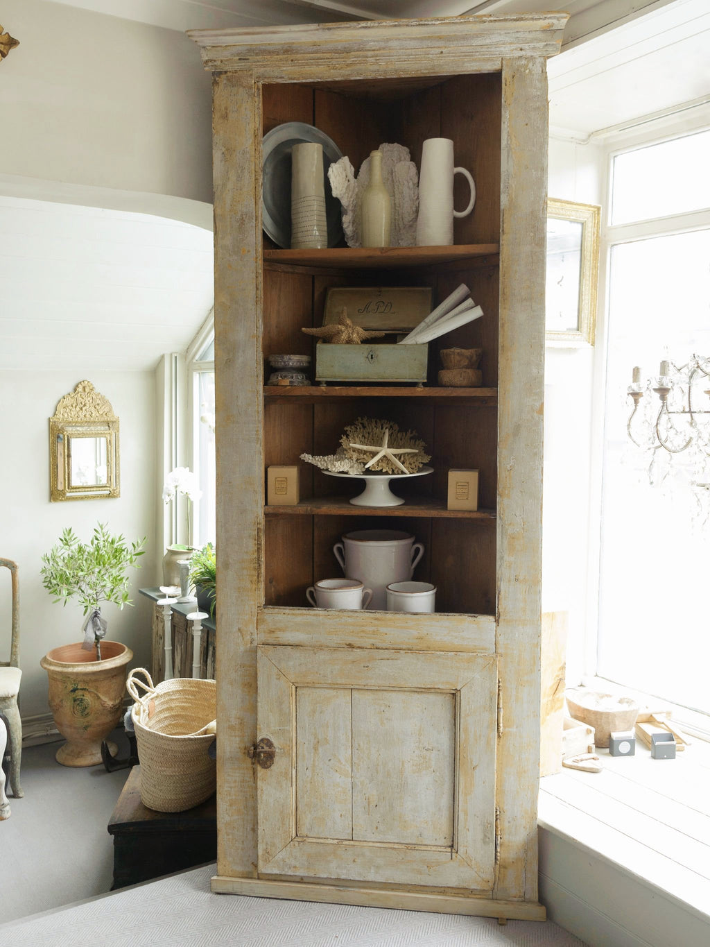 Amazing Antique 19th Century French Corner Cabinet