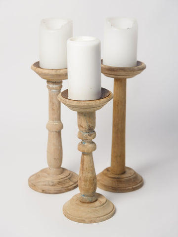 Collection Bleached Balustrade Pricket Candlesticks
