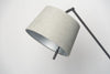 Frezoli Floor Lamp with stone base and grey linen shade