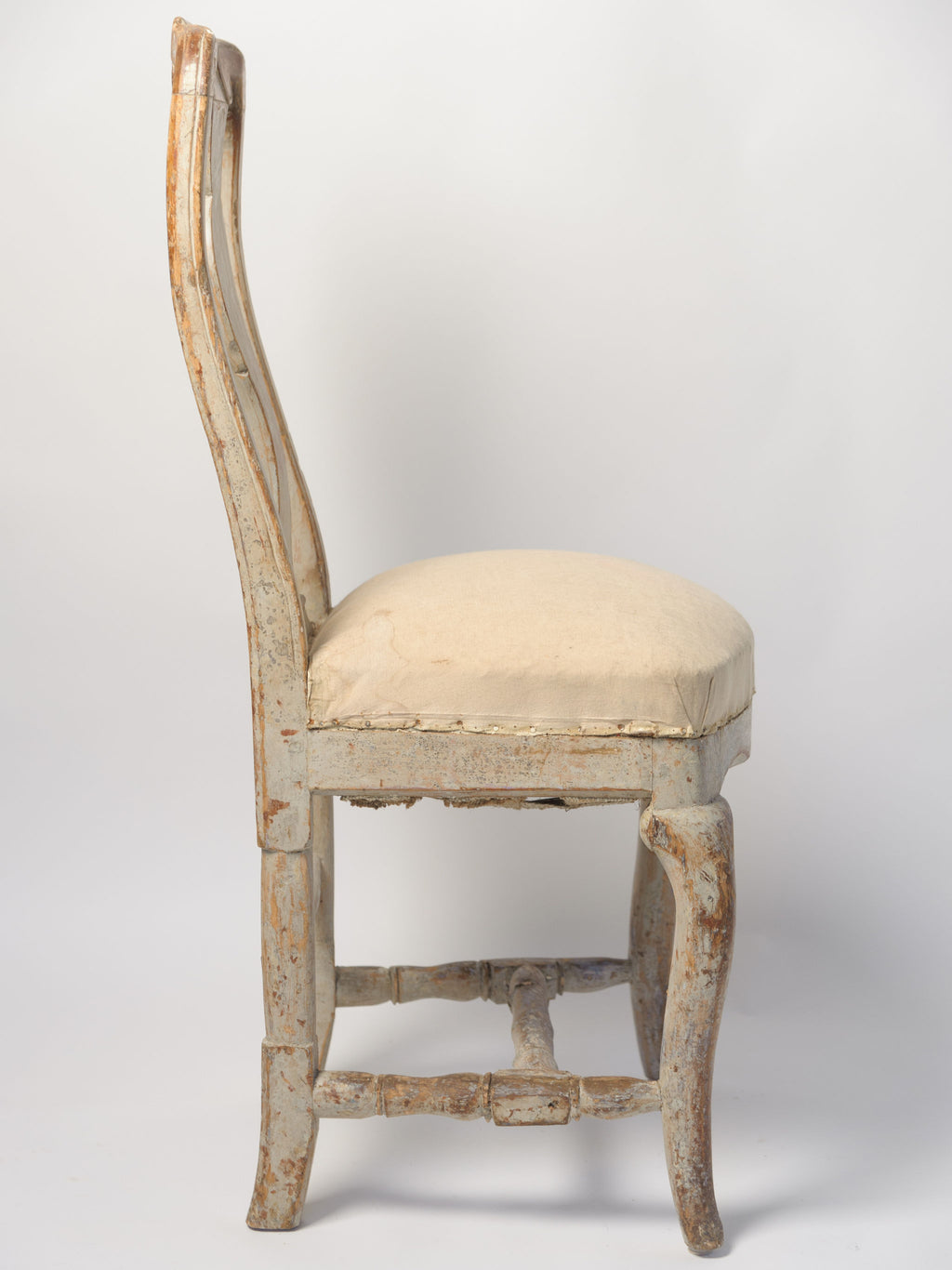 Antique Swedish Rococo Chair with original paint