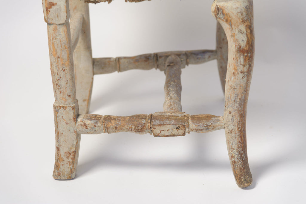 Antique Swedish Rococo Chair with original paint