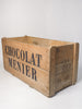 Huge Antique Chocolat Menier Wooden Box