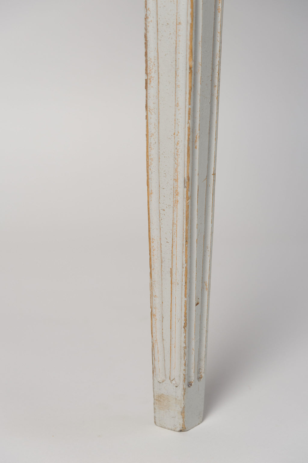 Antique Swedish Demi lune console table, later paint