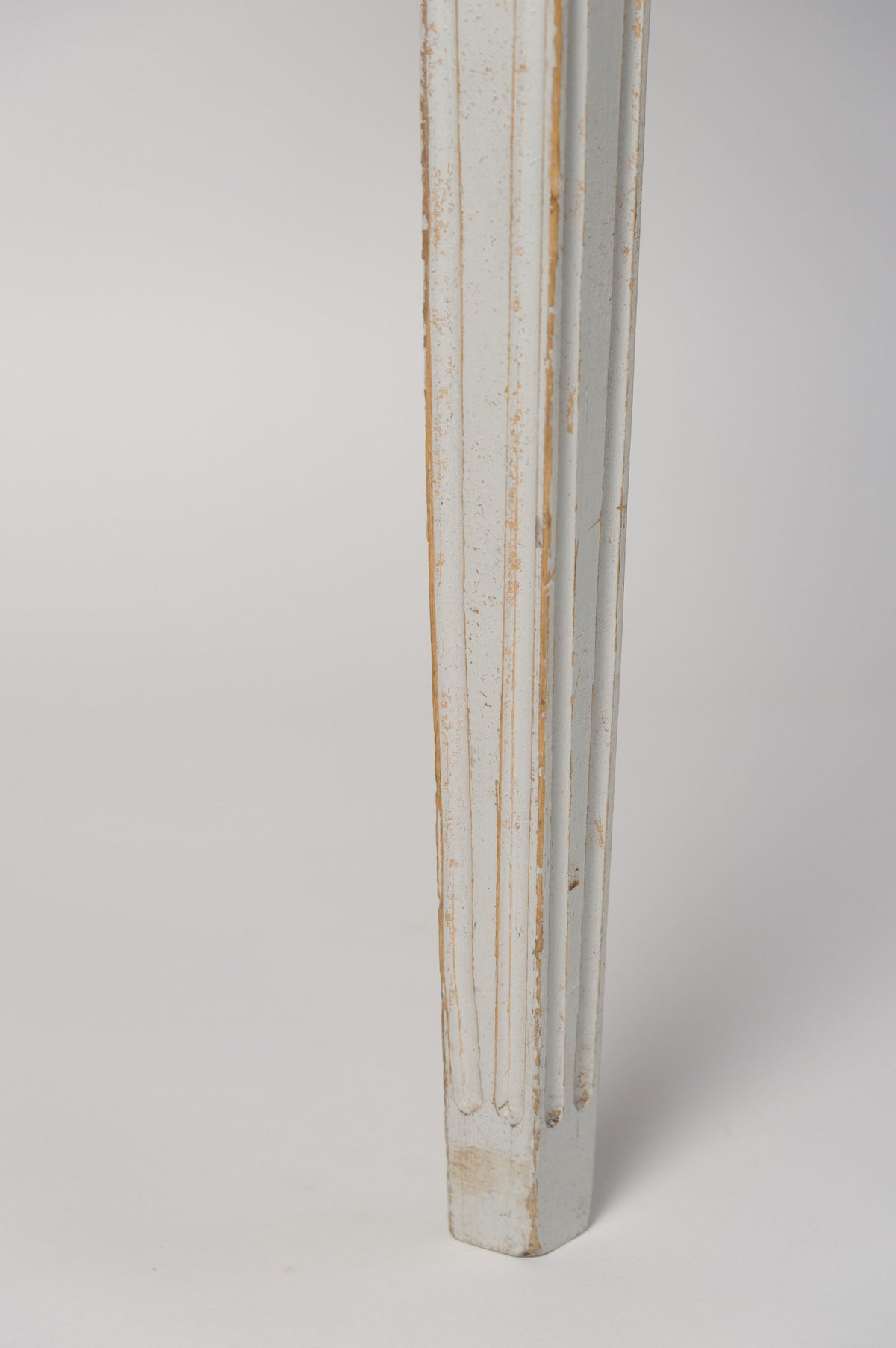 Antique Swedish Demi lune console table, later paint