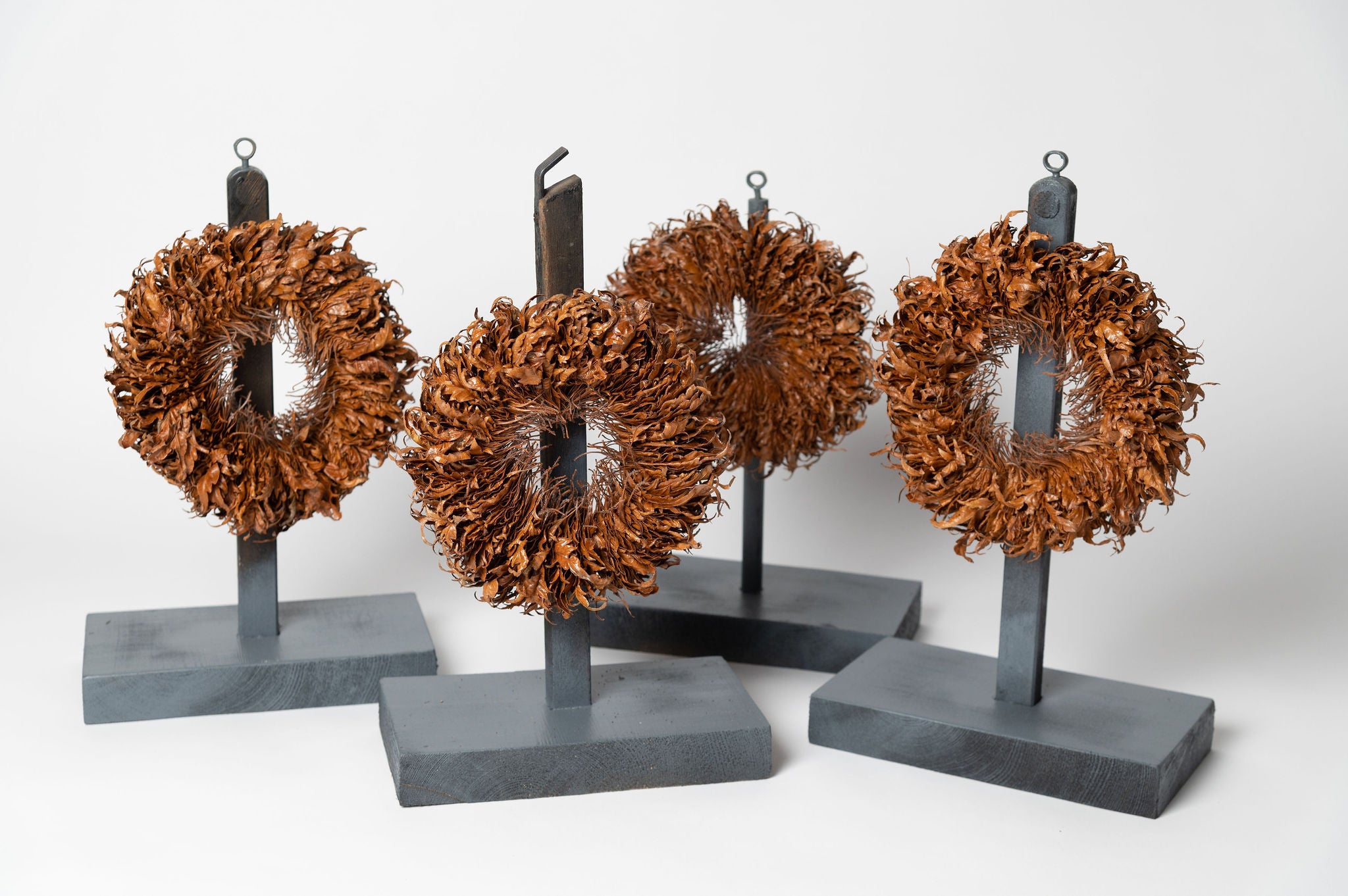 Collection of leaf sculptures by Sarah Moore