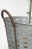 Vintage Olive galvanised metal baskets