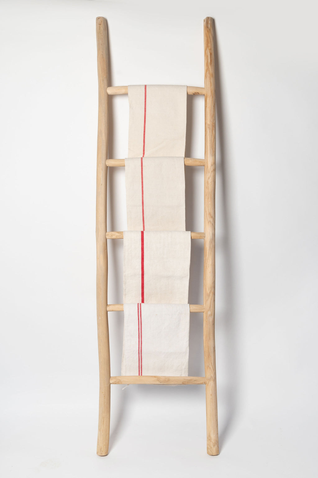 Rustic raw wood ladder