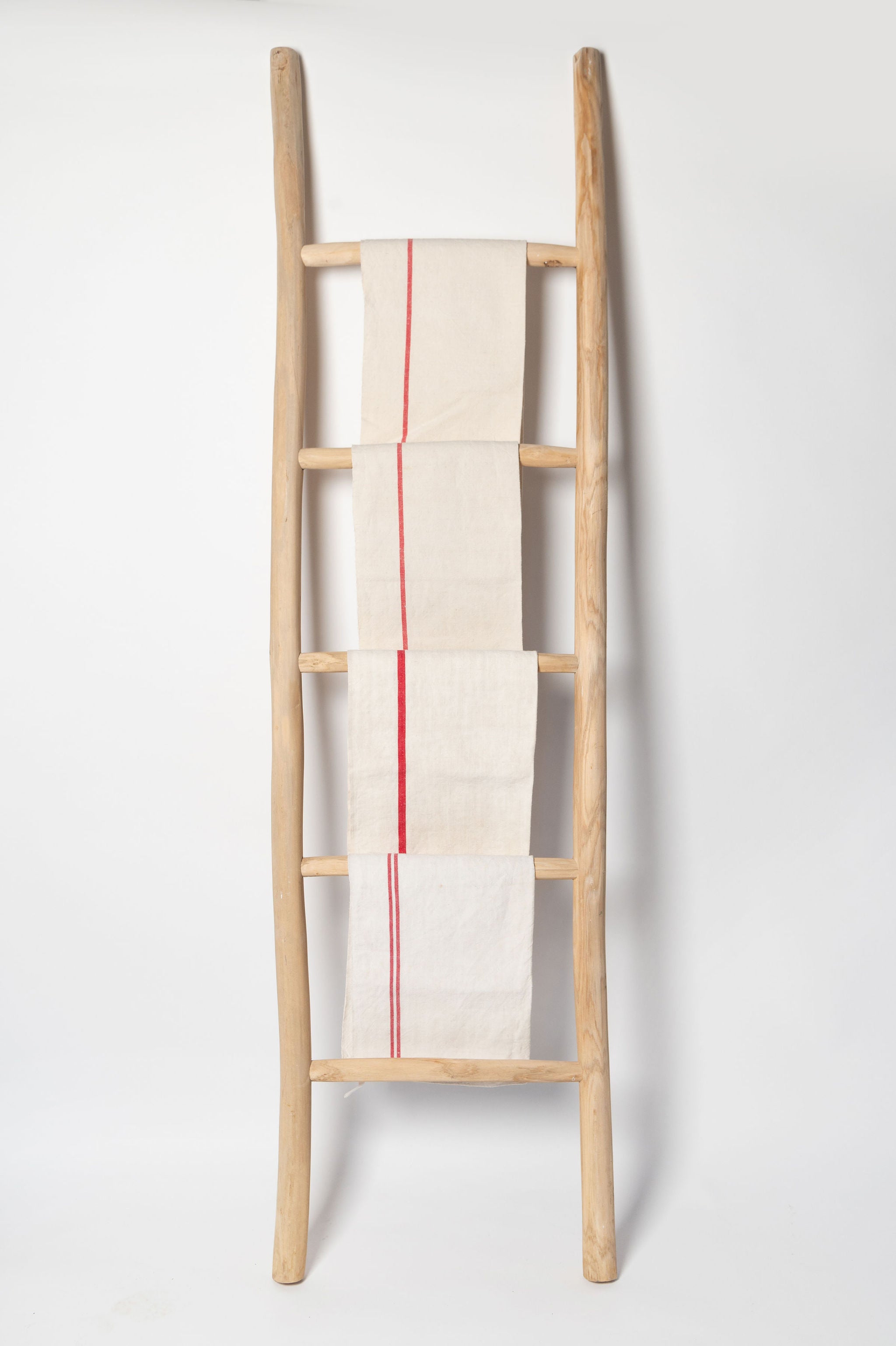 Rustic raw wood ladder