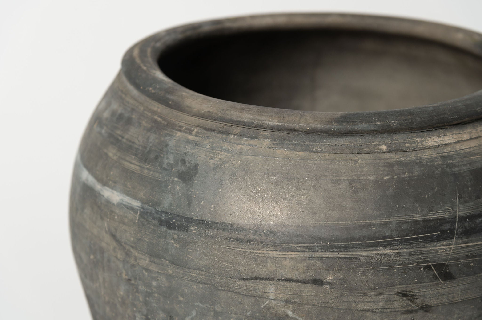 Vintage hand made Chinese black clay pot