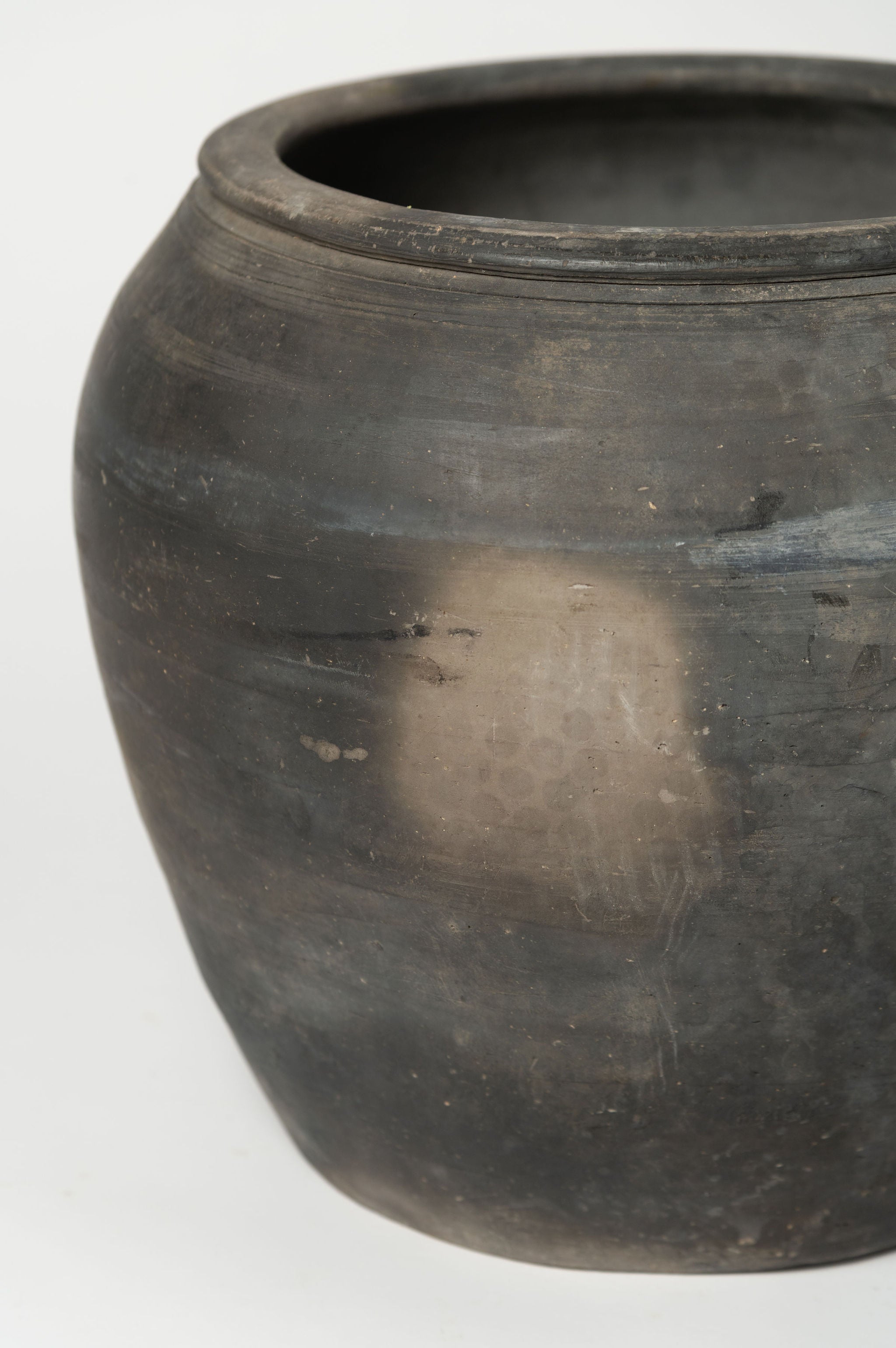 Vintage hand made Chinese black clay pot