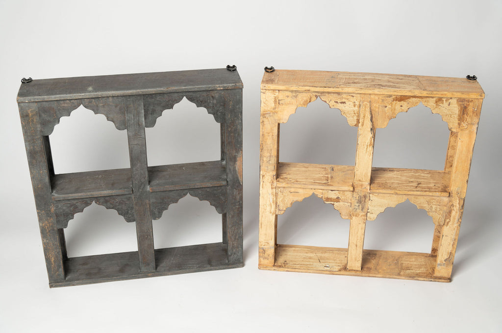 Hand crafted Indian wall shelf display unit
