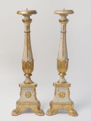 Antique 19th Century Altar Pricket Candlesticks (Pair)