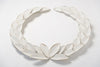 Handcrafted Metal Laurel Wreath with distressed paint finish