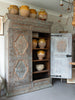 Antique Swedish Baroque Dry scraped Cupboard