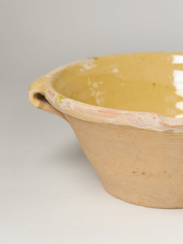 Antique French Tian Bowl with yellow glaze