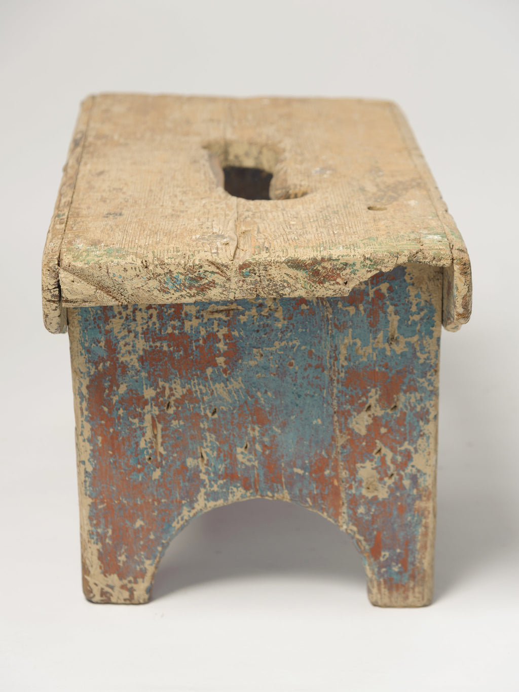 Antique Swedish Milking Stool, original paint