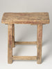Vintage Rustic Hungarian Stool with traces of pink red paint