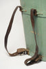 Amazing Antique French Wooden Grape Hopper with leather straps