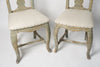 Antique Swedish Baroque Dry Scraped Chairs