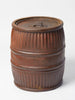 Vintage German Metal Barrel container, with lid