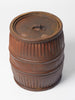 Vintage German Metal Barrel container, with lid
