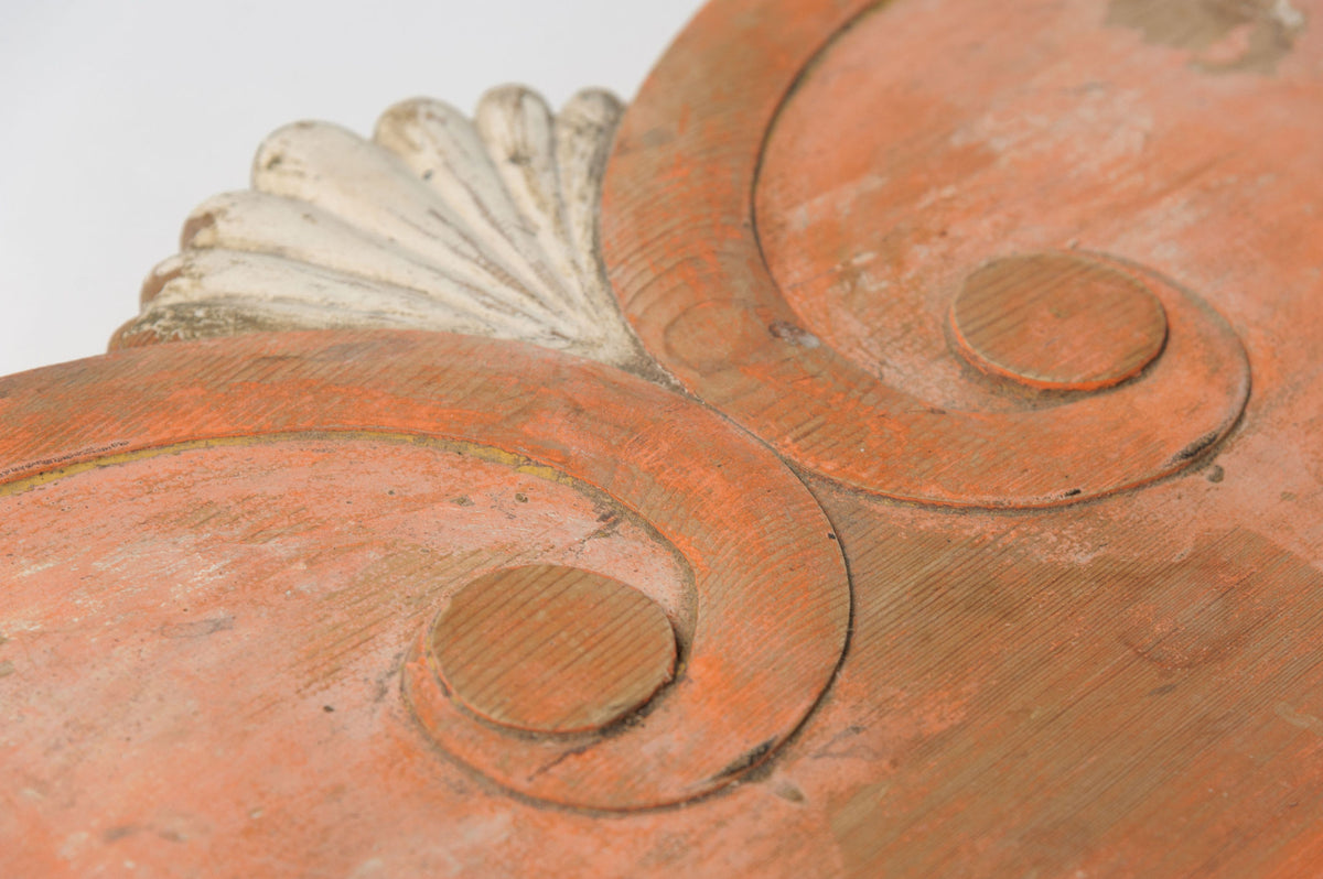 Antique Swedish Pediment with original paint