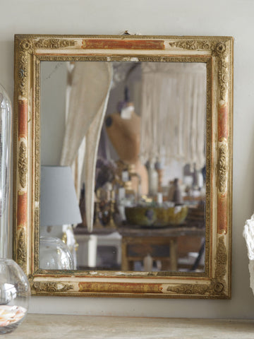 Antique French Gilt and Gesso Mirror
