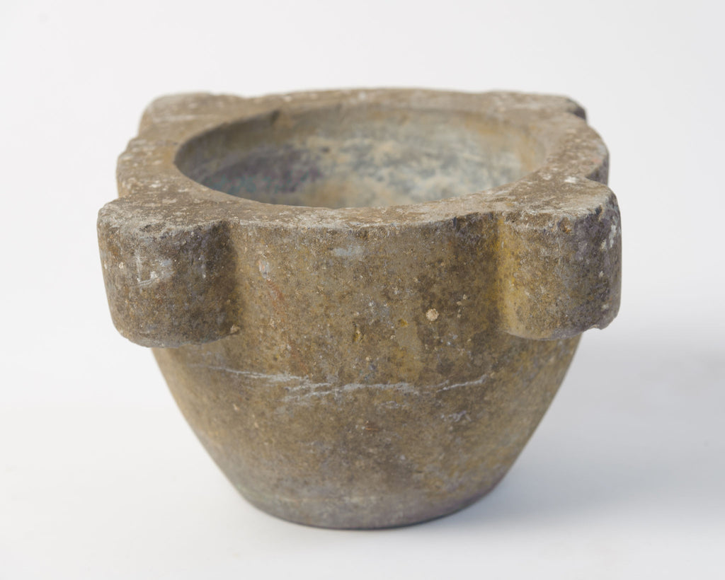 Antique French Marble Stone Mortar and Pestle