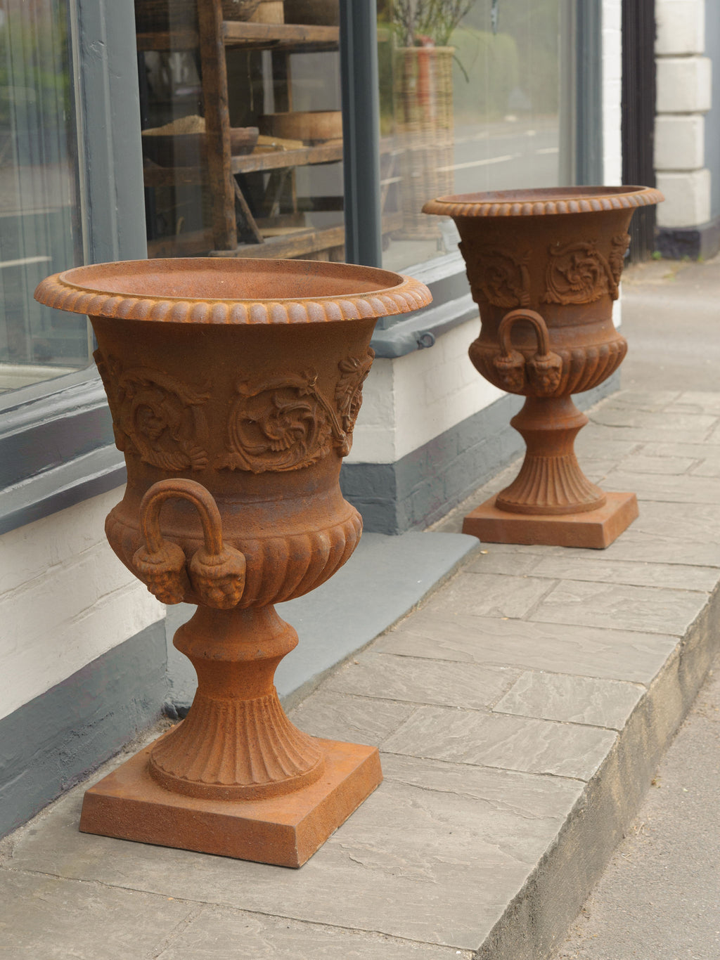 Amazing Antique Style Decorative Cast Iron Urns