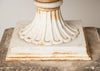 Stunning Pair white antique 19th Century Cast Iron Tazza urns