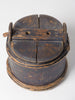 Antique Swedish Wooden Bucket Tub with lid