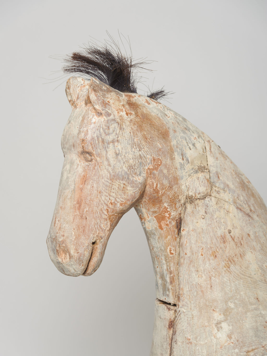 Amazing large antique Swedish horse, dry scraped to original paint