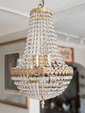 Beautiful Vintage Mid Century Crystal Bag Chandelier - Decorative Antiques UK  - 1