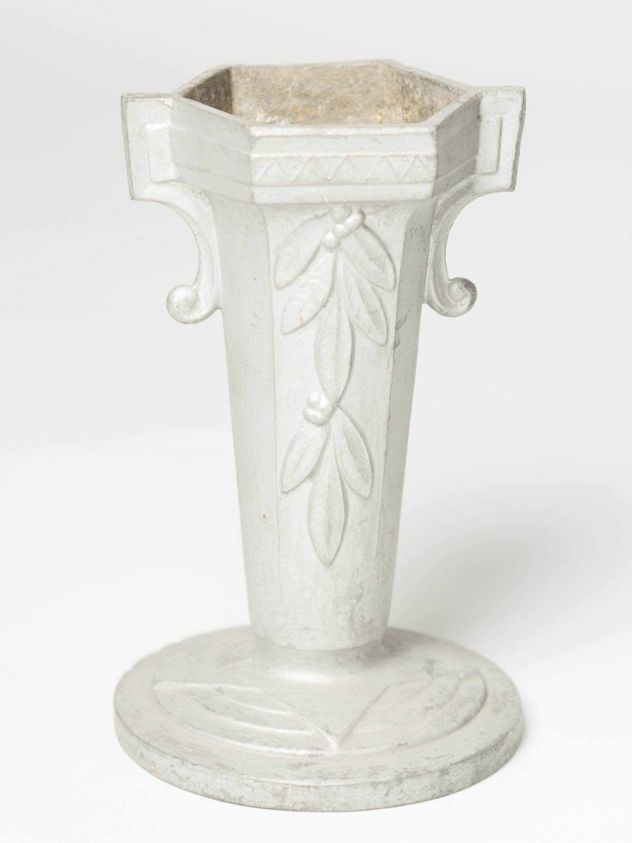 Vintage French Metal Cast Vases