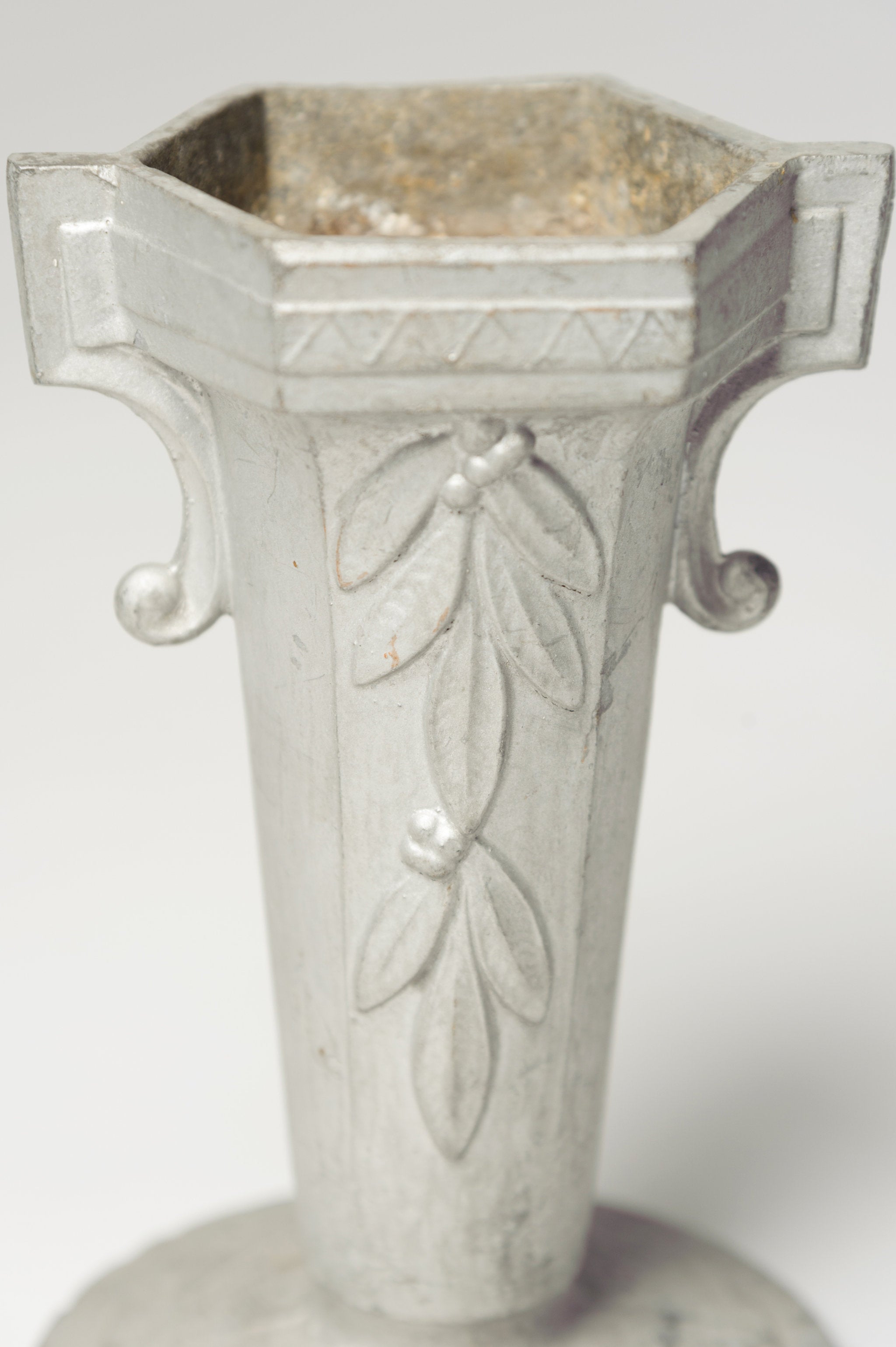 Vintage French Metal Cast Vases