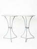 Beautiful French Bistro Tables with Painted Grey bases